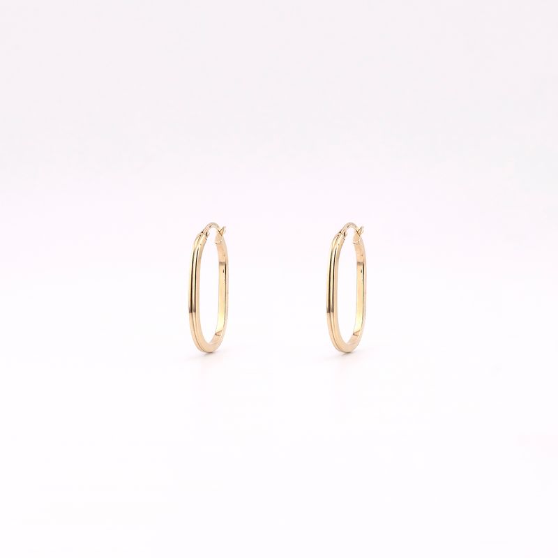 Aretes Ovaldo Lisas 14k 1.9g