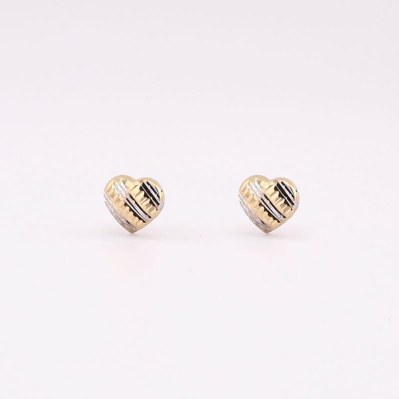 Aretes Corazon Relim. Tns. 14k 1.1g