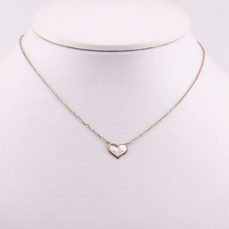 Gargantilla Corazon Bco. 14k 1.8g