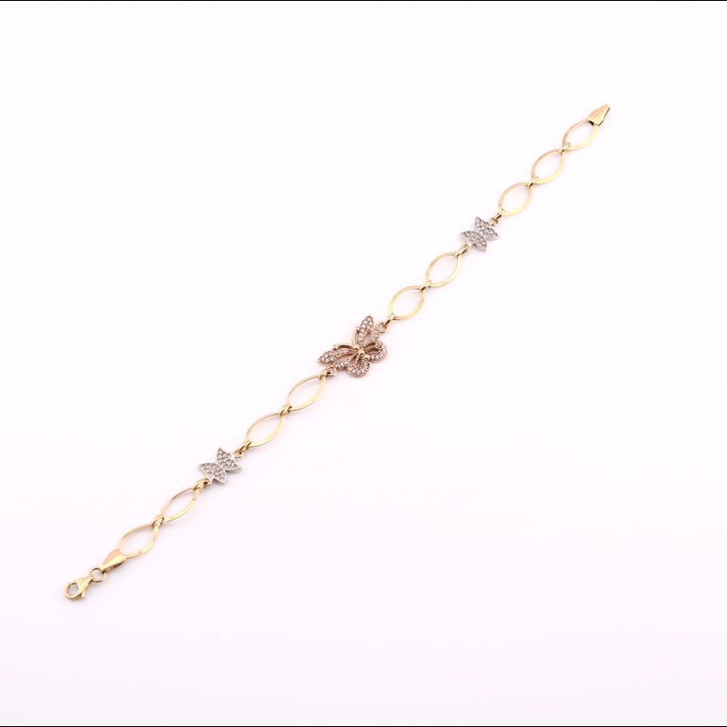 Pulso Mariposa 14k 5.1g 18cm
