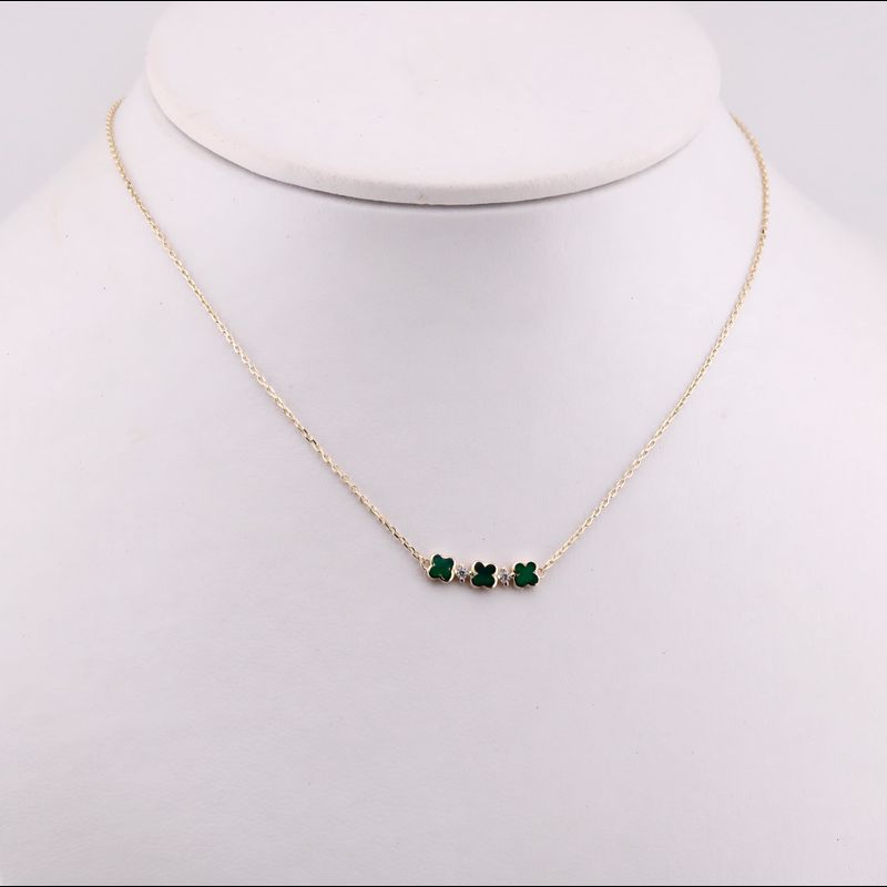 Gargantilla Tipo Van Cleef Verd 14k 2.0g