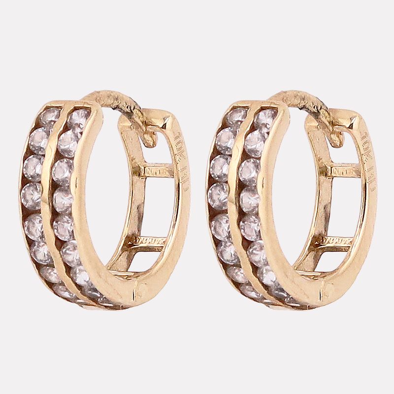 Aretes Huggies C/p Bcas  10k 1.1g