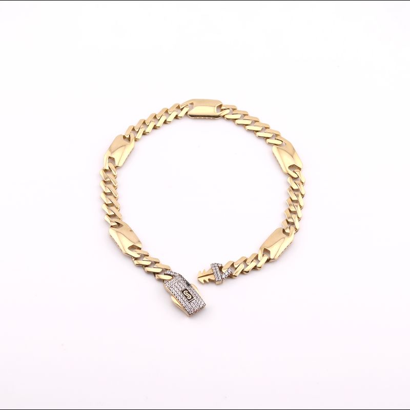 Pulso Tipo Monaco 14k 9.3g 21cm