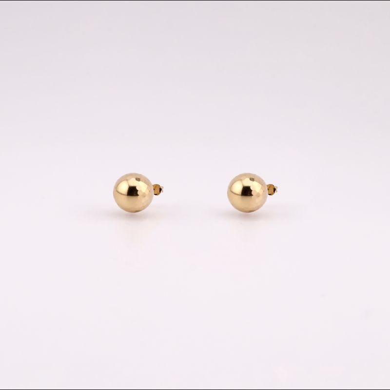 Aretes Dormilona Facetada 14k 3g