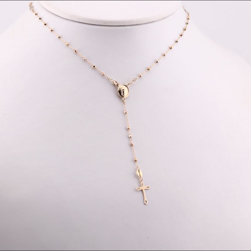 Gargantilla Cruz C/borlas Tns. 14k 3g