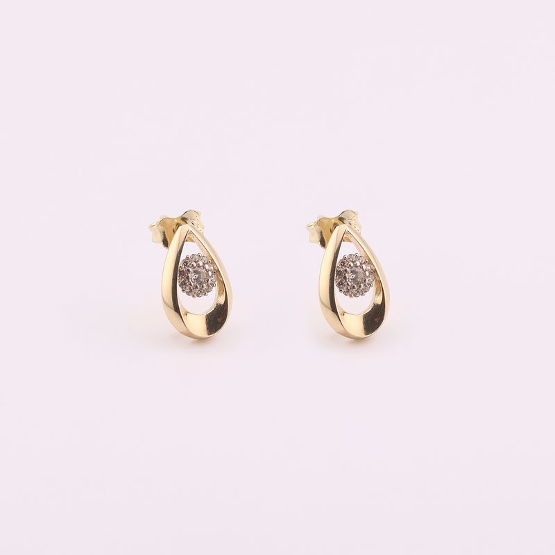 Aretes Gota C/p Blca. 14k 2.1g