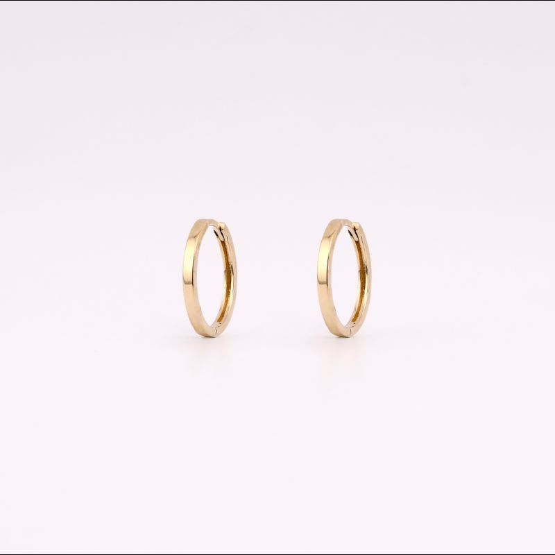 Aretes Huggies Lisos 14k 2.4g