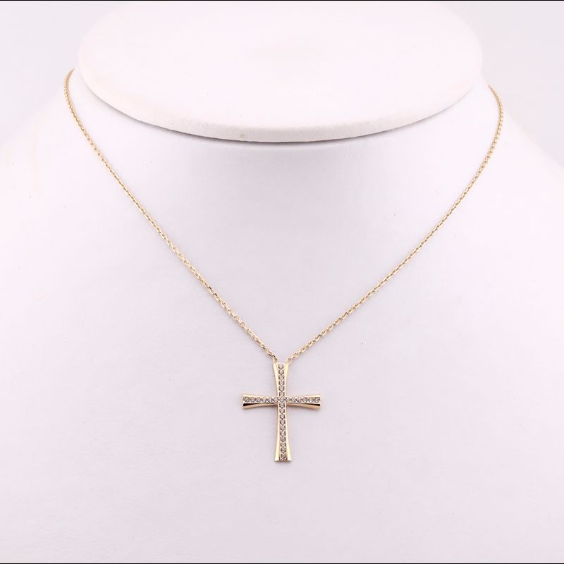 Gargantilla Cruz C/p 14k 2.2g