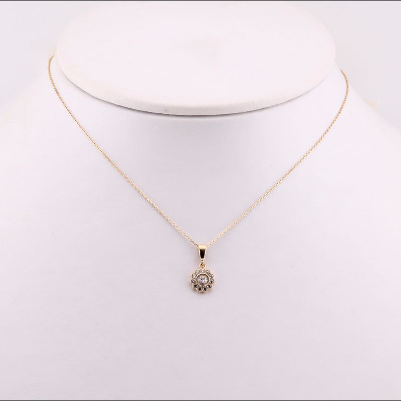 Gargantilla Flor C/p 14k 1.6g