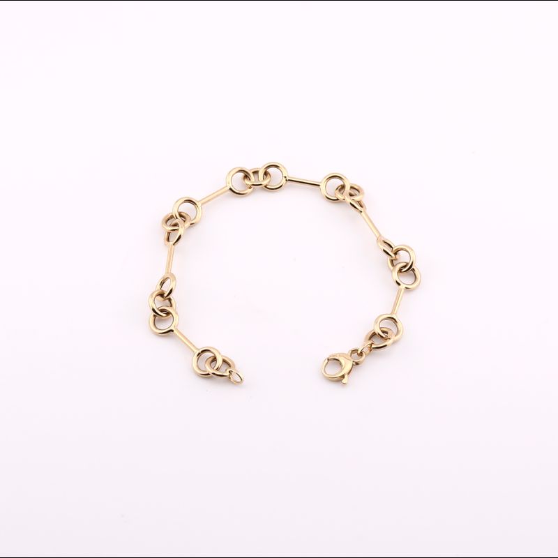 Pulso Linea/ Circ. Liso  14k 5.1g  18cm