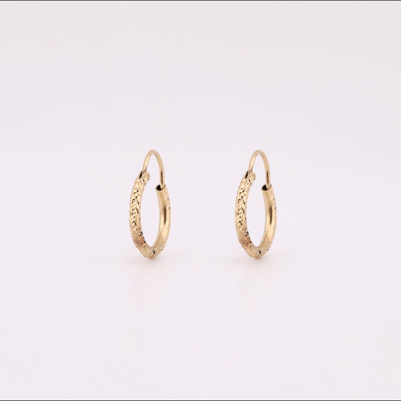 Arracadas Facetadas 10k 1.4g