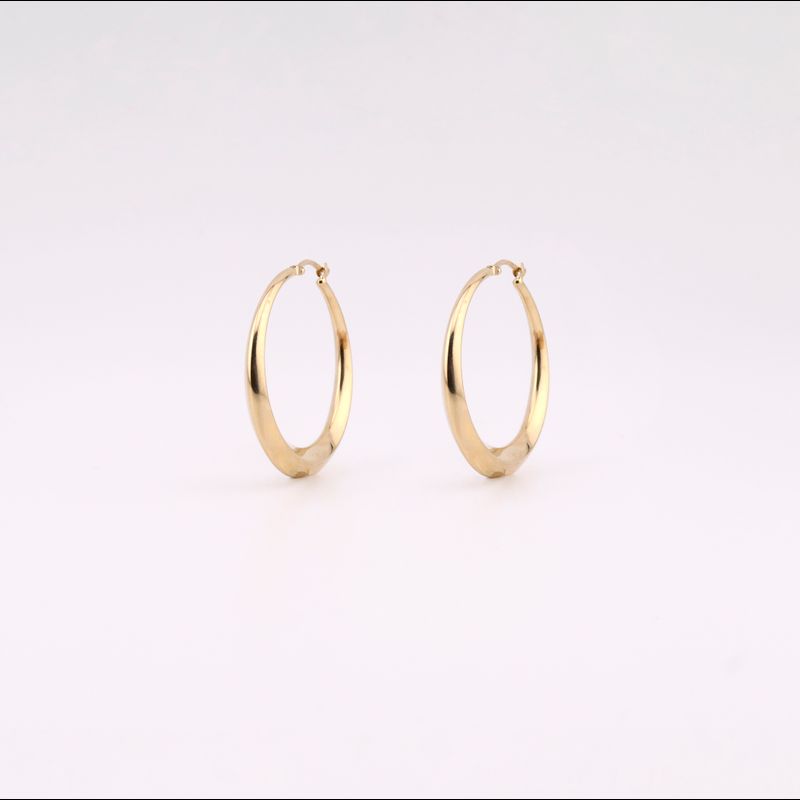 Arracadas Canasta Lisas 14k 4.7g