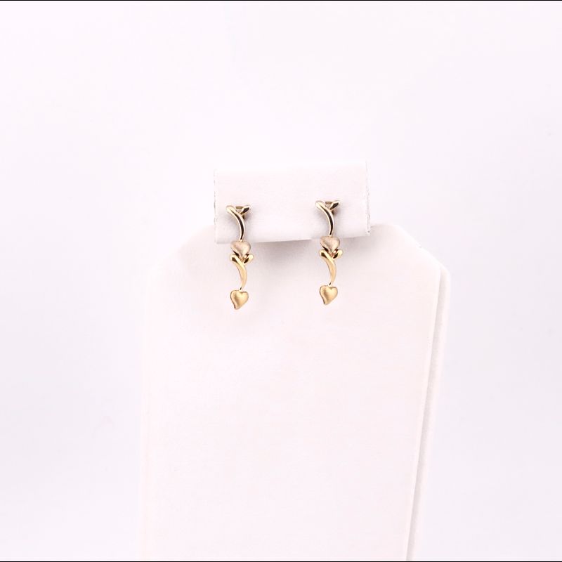 Aretes Flecha Corazon 14k 1.1g