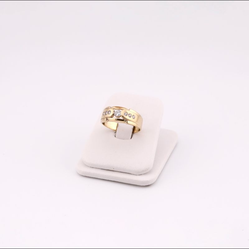 Anillo C/p Bca. 14k 3.6g #8