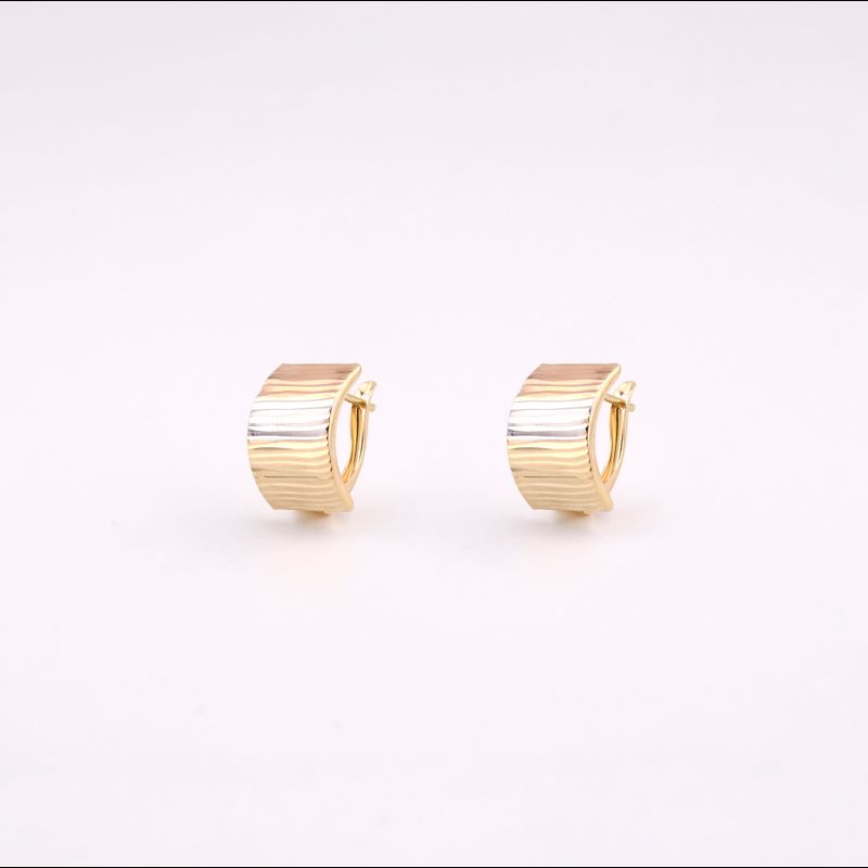 Aretes Patente Diamant.3 Tnos 14k 2.4g