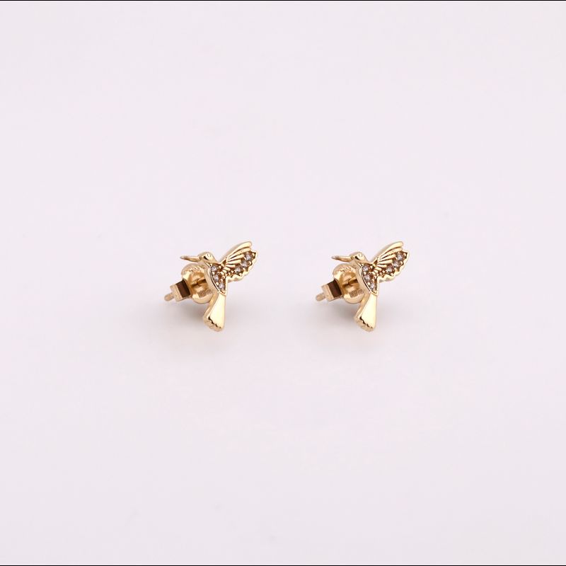 Aretes Colibri C/p  14k 1.5g