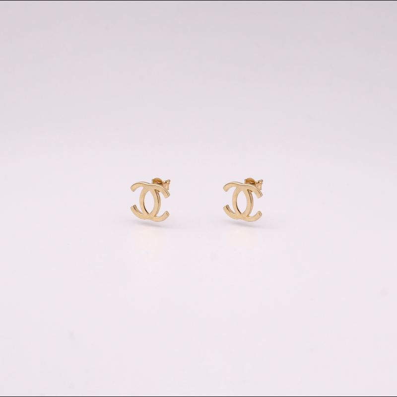 Aretes Tipo Chanel 14k 2.1g