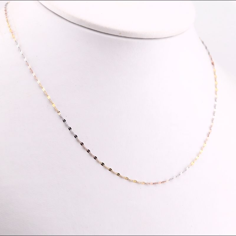 Cadena Granito De Cafe Tns. 14k 0.8g 50cm