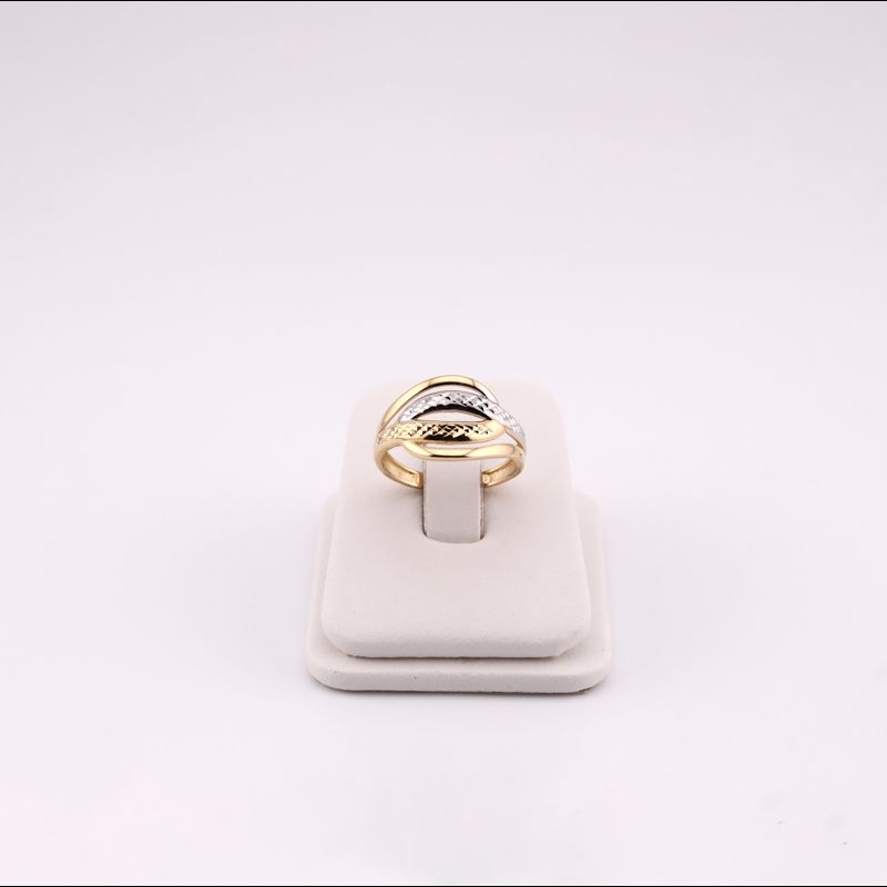 Anillo Olas Dos Tonos 14k 2.2g #8