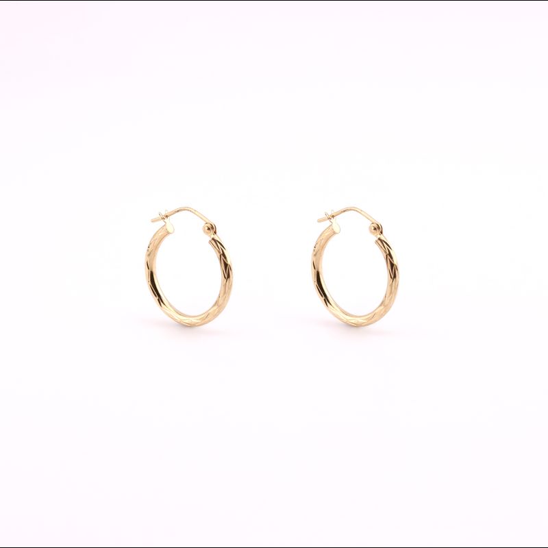 Arracadas Facetadas 14k 1.3g