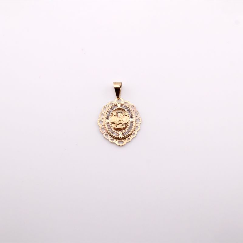 Dije Bautizo Ovalo C/p 14k 1.1g