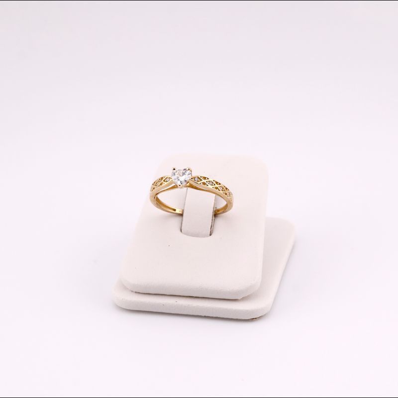 Anillo Corazon C/p Bca 10k 1.8g #9