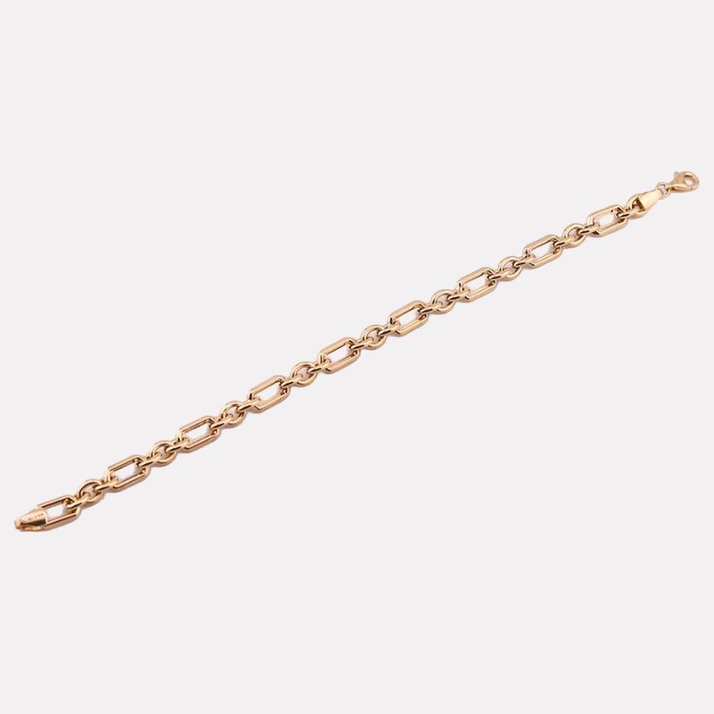Pulso Ovalos Largos /cortos 14K 5.2g 17cm