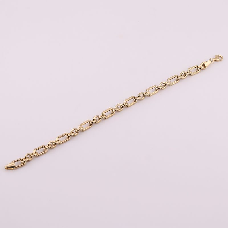 Pulso Ovalos Largos /cortos 14k 5.2g 17cm