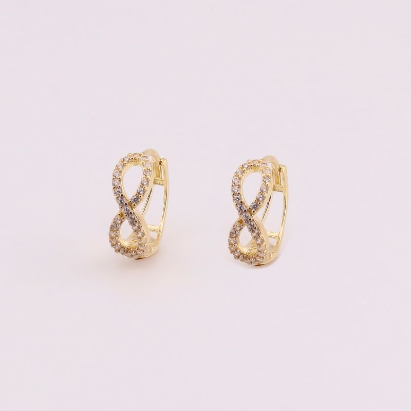 Aretes Huggie Infinito C/p 14k 2.3g