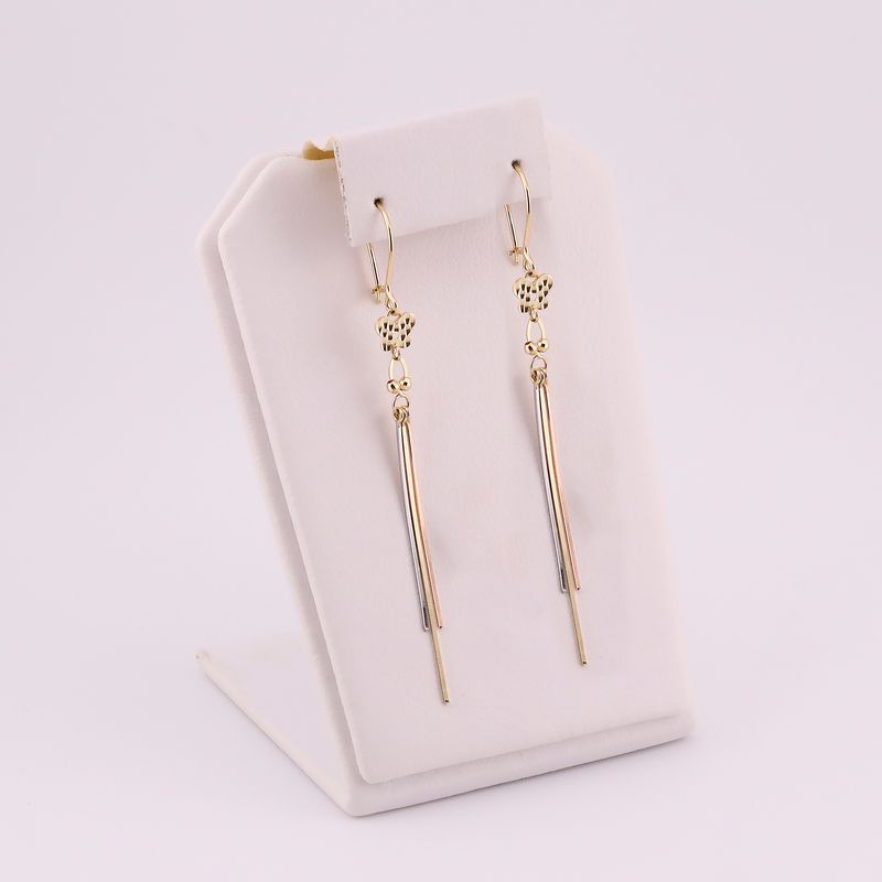 Aretes Largos Mariposas 14k 1.7g