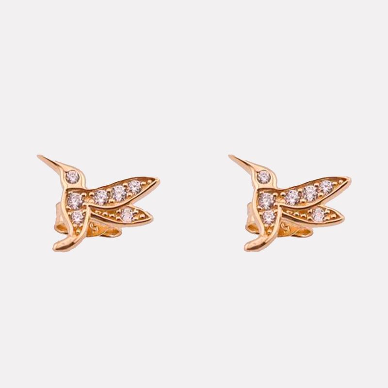 Aretes Colibrí 14K. 1.4g