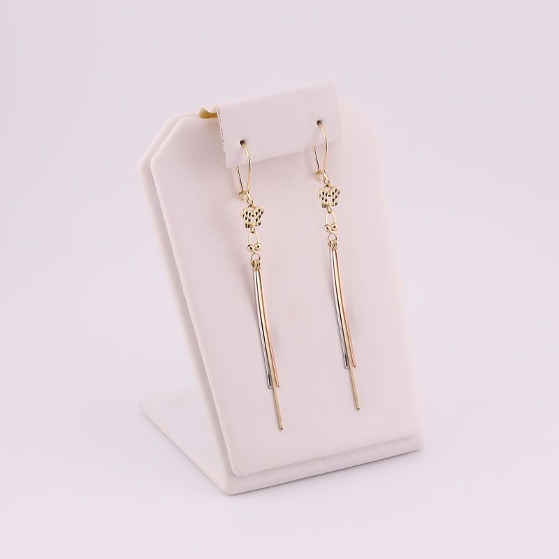 Aretes Largos Mariposas 14k 1.7g