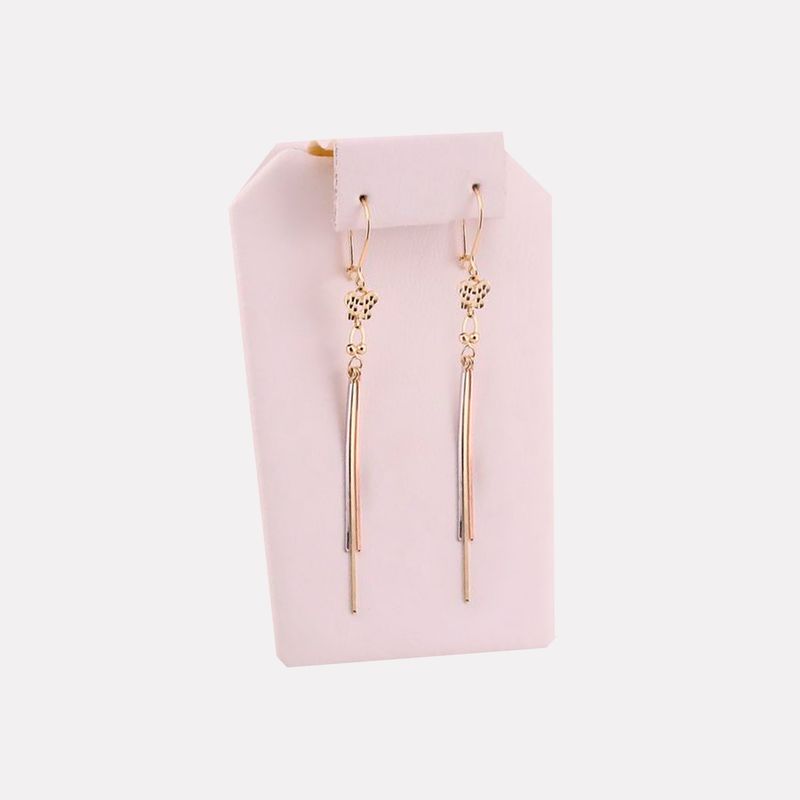 Aretes Largos Mariposas 14K 1.7g
