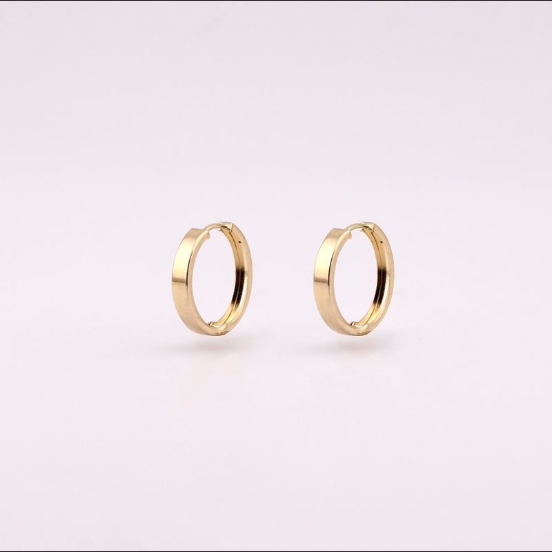 Aretes Huggie Liso  14k 1.7g