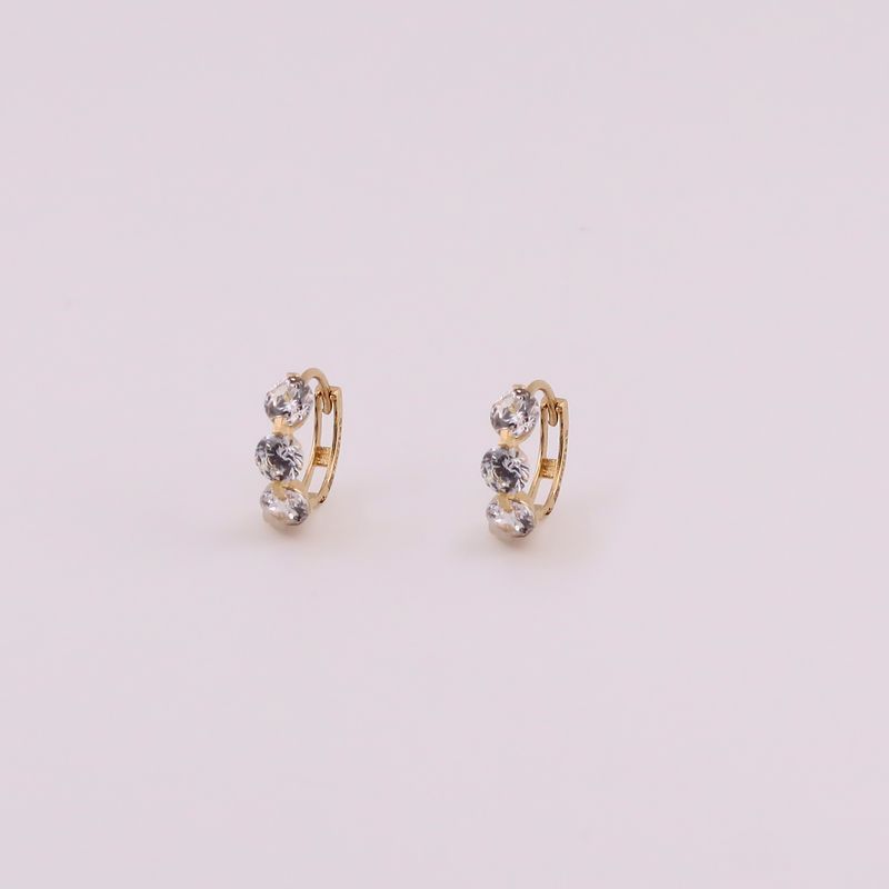 Aretes Huggies C/p Bca 14k 1.2g
