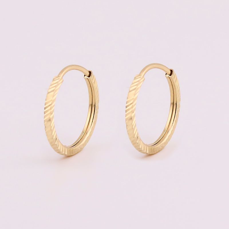 Aretes Huggie  Diamant. 14k 0.9g