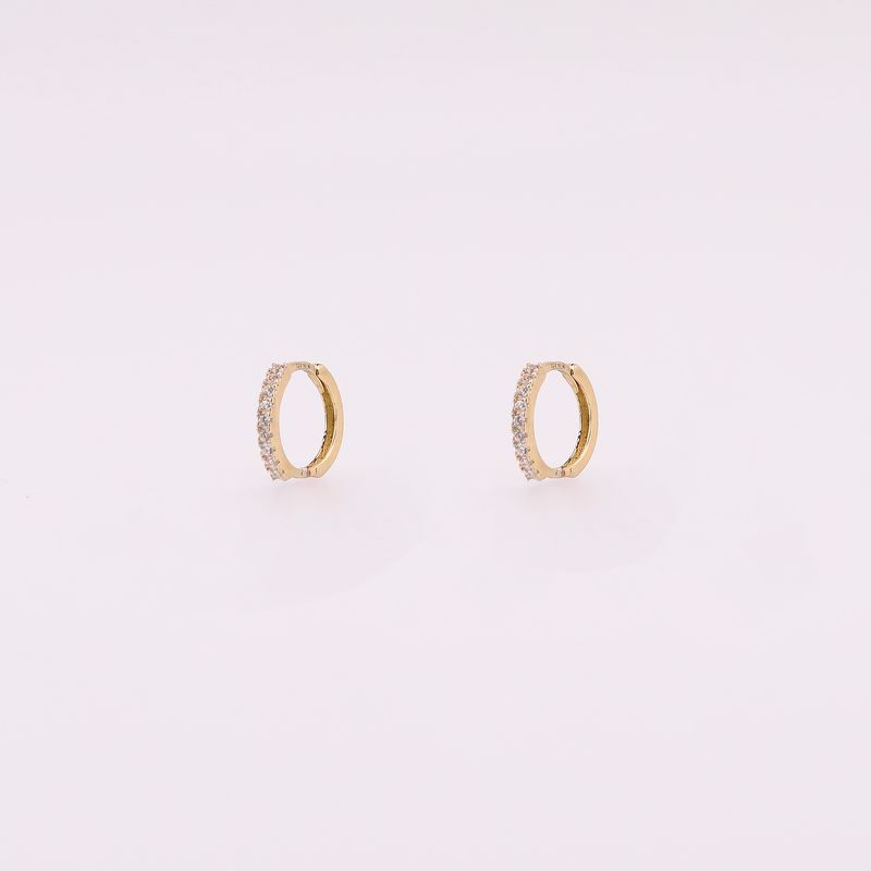 Aretes Huggies C/p 14k 1.3g