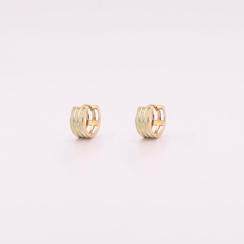 Aretes Huggies Colores 14k 2.6g