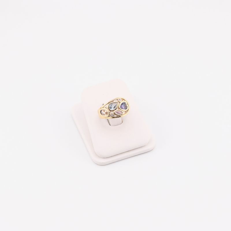Anillo C/p Colores 14k 4.8g #5.5