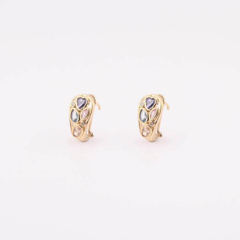 Aretes C/p Colores 14k 7.1g