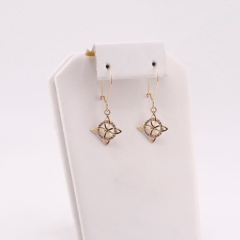 Aretes Nudo De Bruja 10k 1.2g