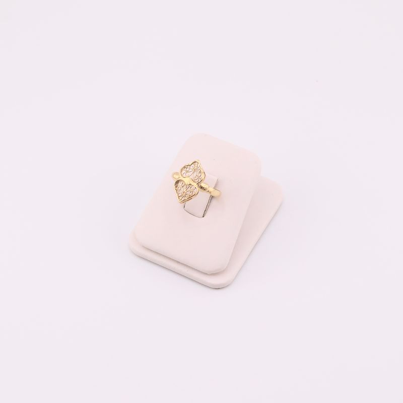 Anillo Corazon Doble 14k 2.1g #6.5