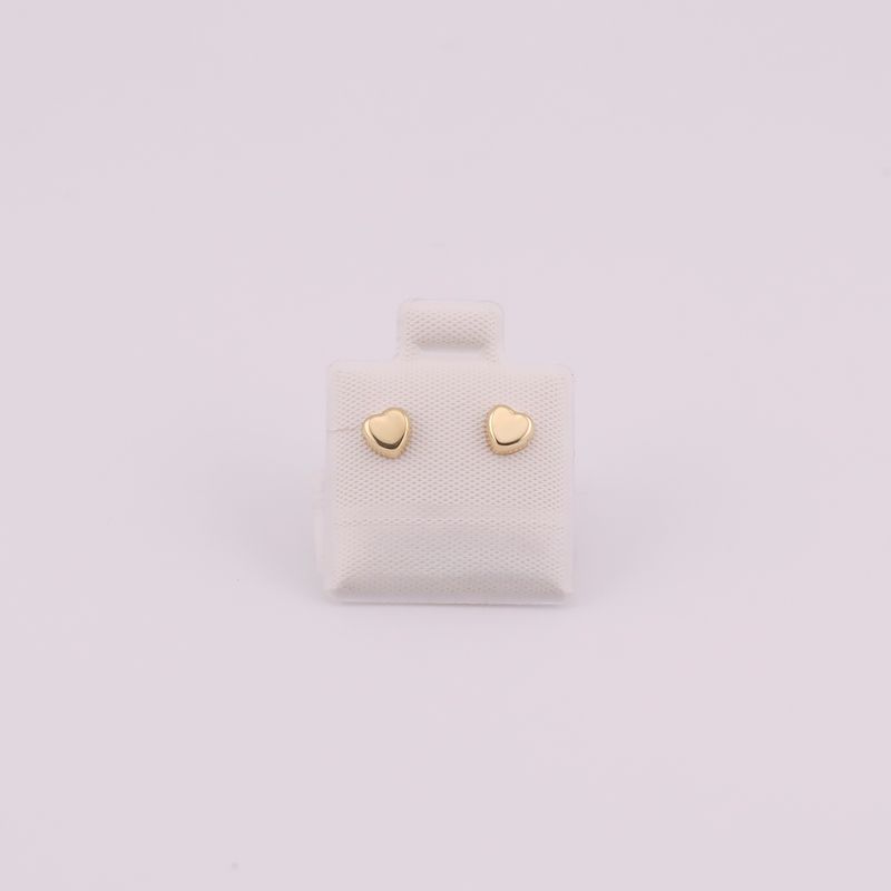 Broqueles Inflado Corazón 10k 0.2g