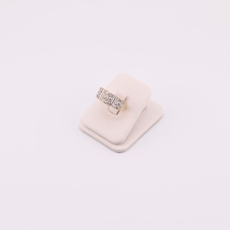 Anillo Ondas C/p Bca. 14k 4.7g #7