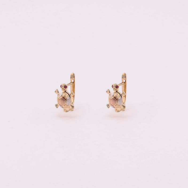Aretes Tortuga 14k 2.8g