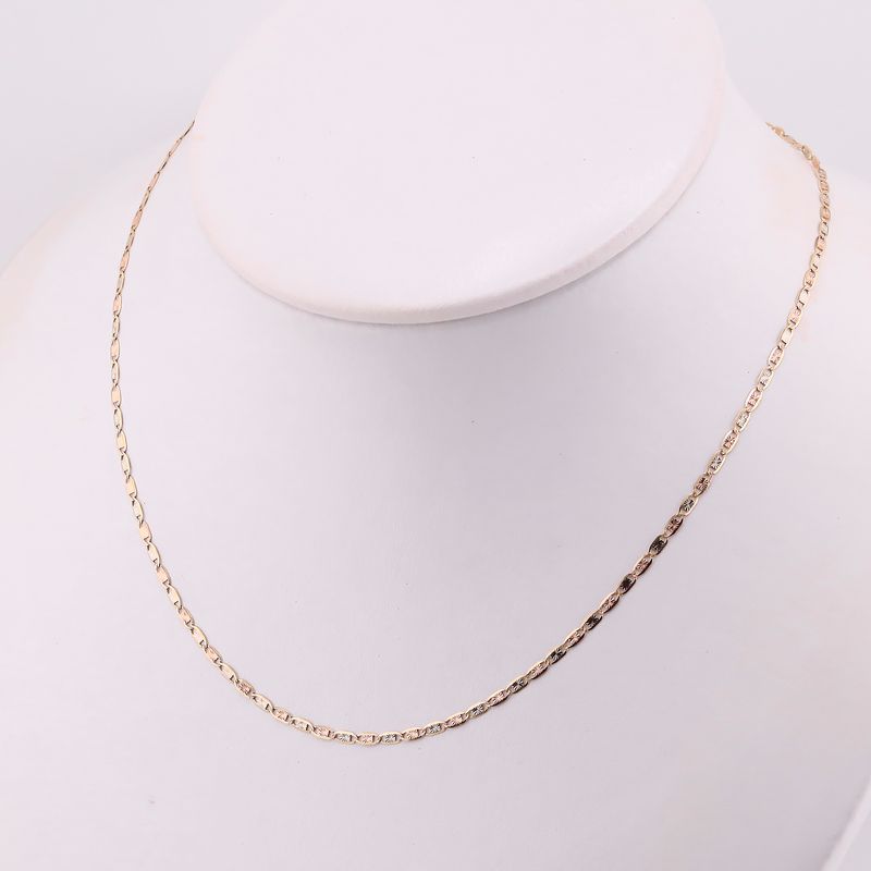 Cadena Valent. Relim. Tns. 14k 2.1g 40cm