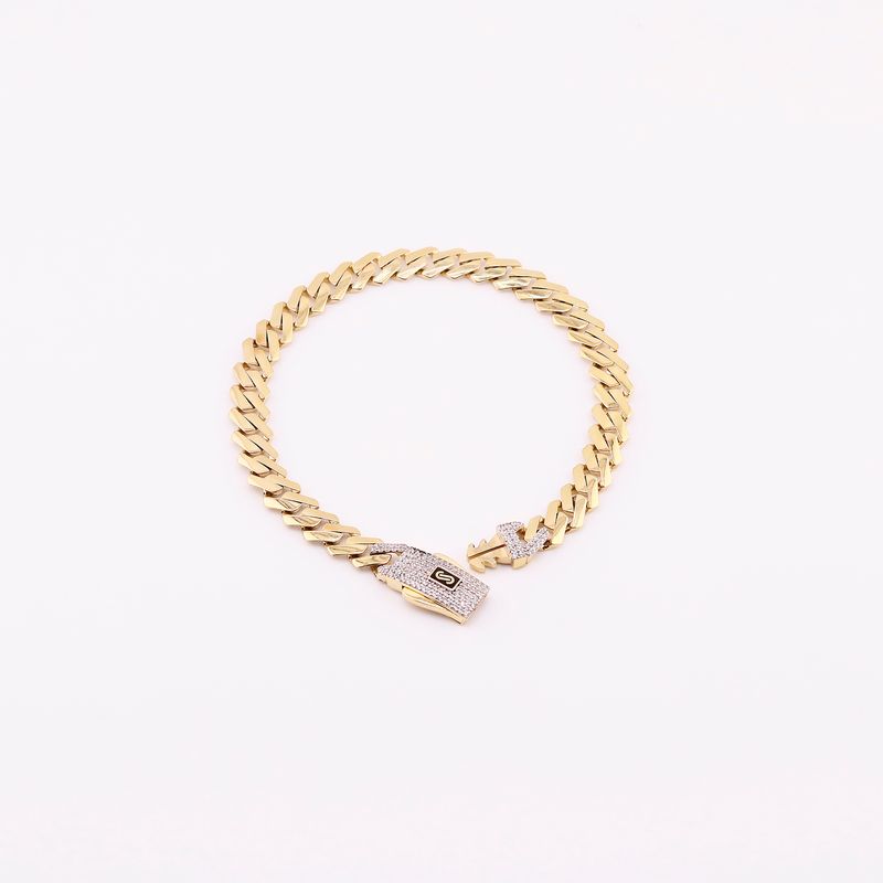 Pulso Tipo Monaco C/p 14k 10.6g  21cm