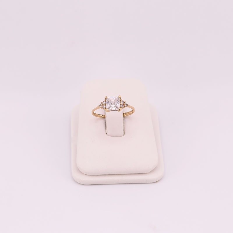 Anillo C/p Cuadrada 14k 1.7g #7