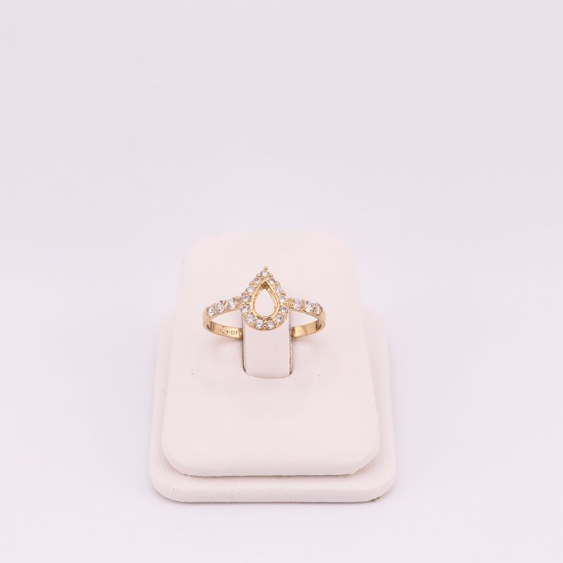 Anillo Gota C/p Bca. 14k 1.6g #8.5