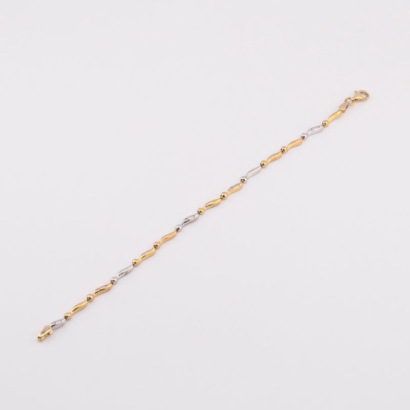 Pulso Ondas 2 Tns. 14k 4.6g 17.5cm